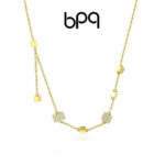 925 silver square necklace with moissanite design, simple and advanced