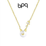 Ear Pearl & Star Charm Necklace: Whimsical Gold - Toned Delight