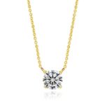 Classic Solitaire Zircon Pendant Necklace