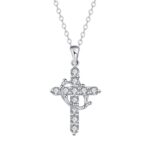 Diamond - Encrusted Cross Pendant Necklace - Image 2