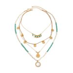 Bohemian beaded beaded clavicle necklace